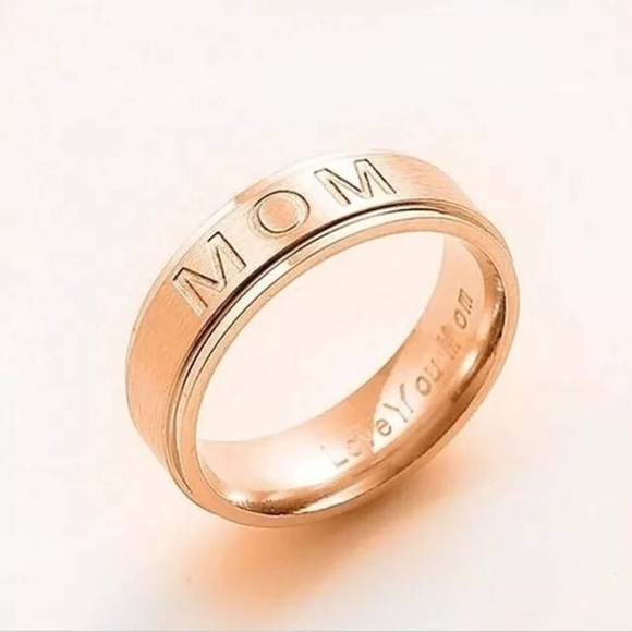 Mom Ring - Rose Gold Plated Stainless Steel - Picture 5 of 5